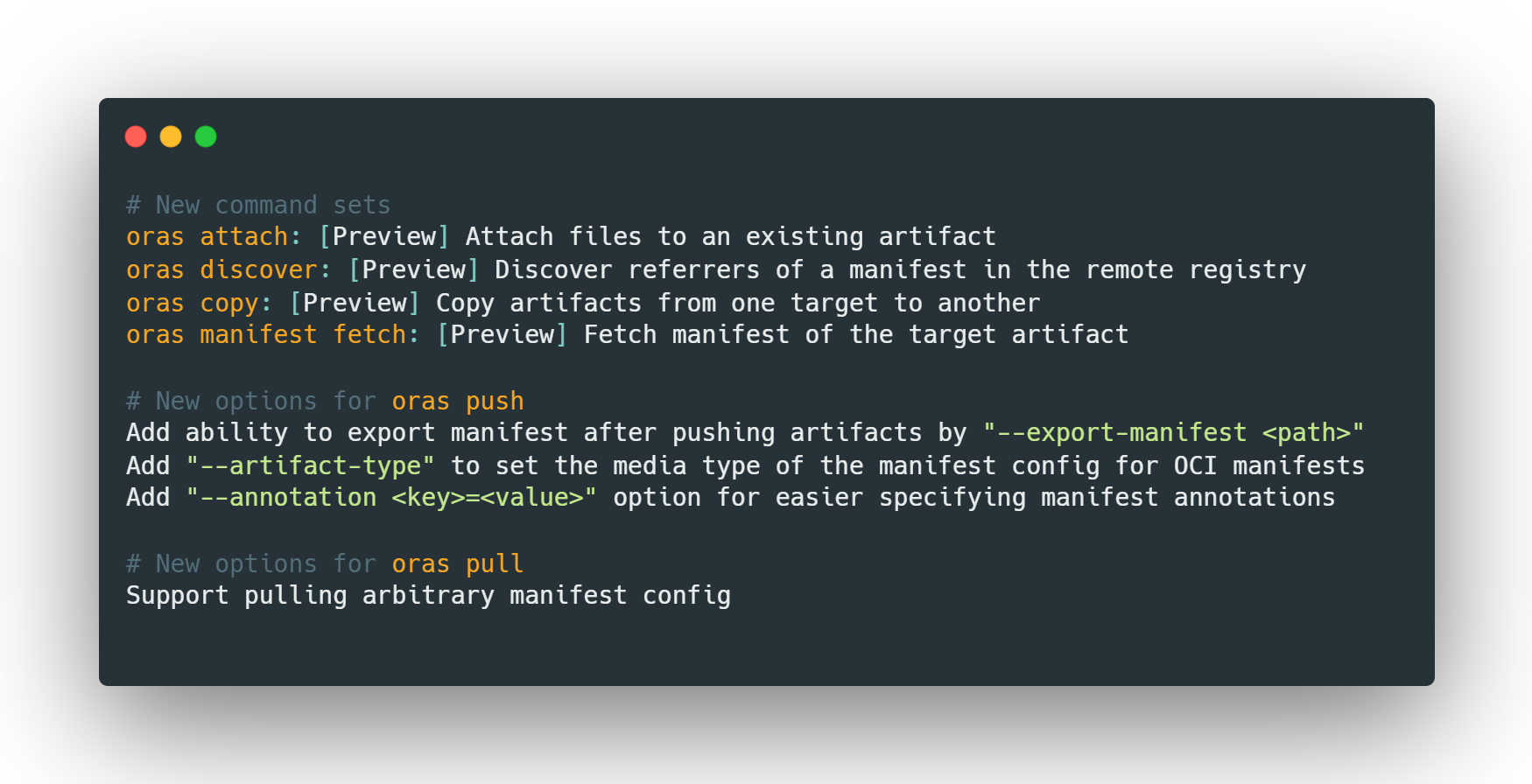  What's new in ORAS 0.14