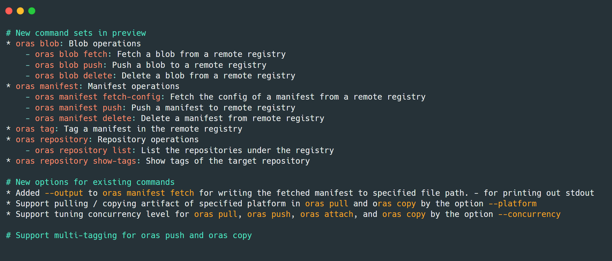 What's new in ORAS 0.15